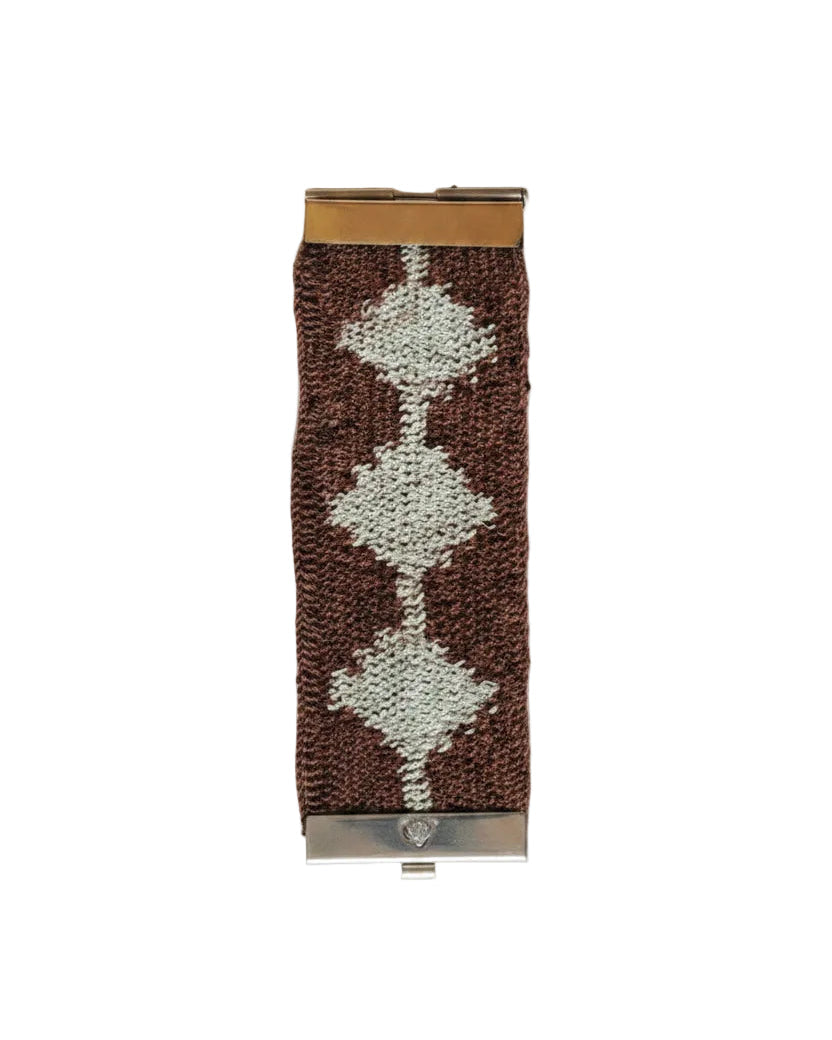 Handmade Chaguar Fiber Bracelet  & Silver Nickel | White Eyes