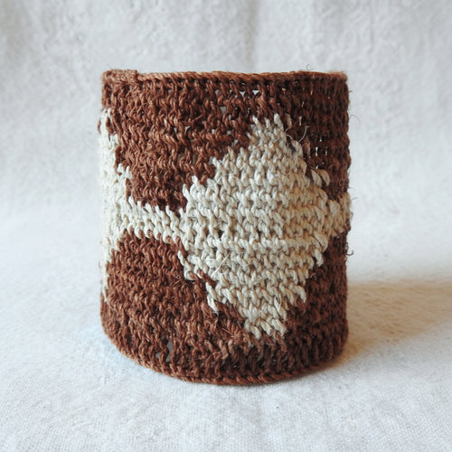 Handmade Chaguar Fiber Bracelet  & Silver Nickel | White Eyes