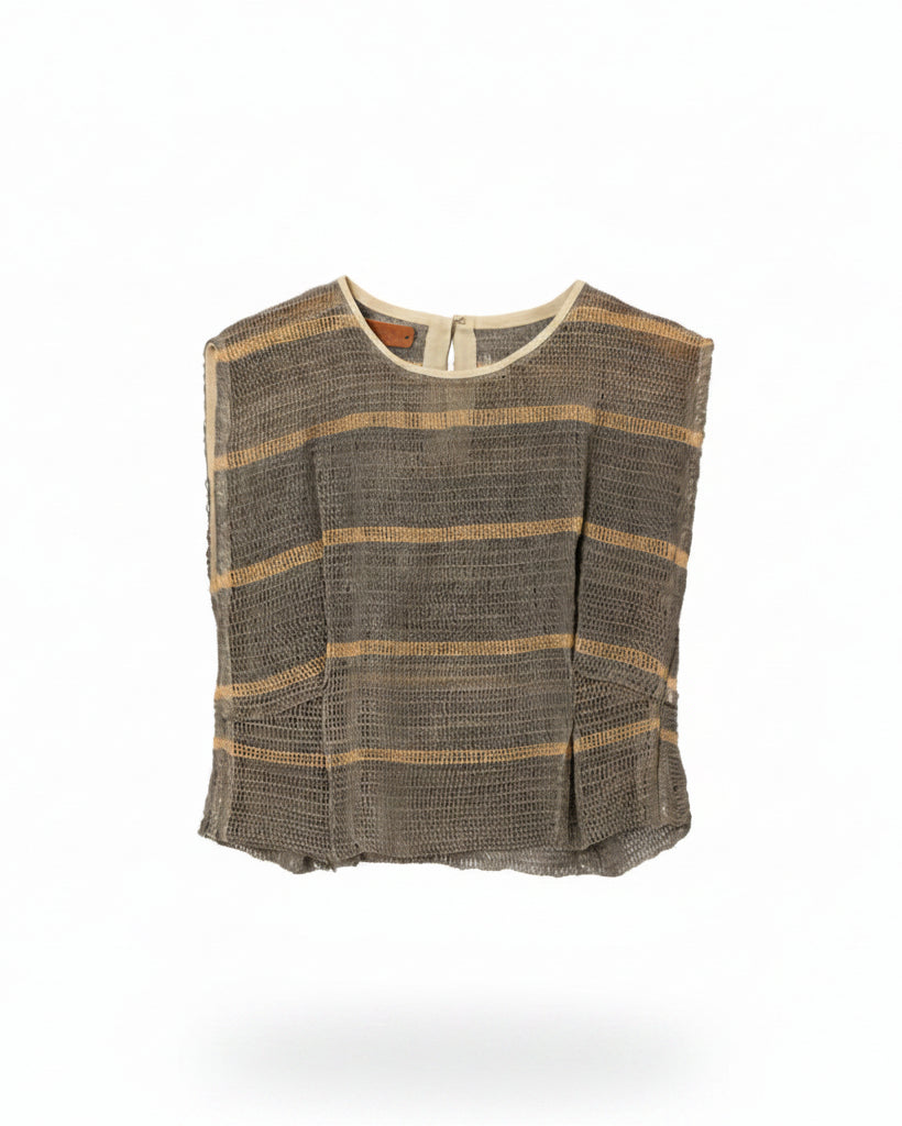 Handmade Chaguar Fiber Top | Stripes Pattern