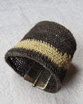 Handmade Chaguar Fiber Bracelet  & Silver Nickel | Milk Chocolate