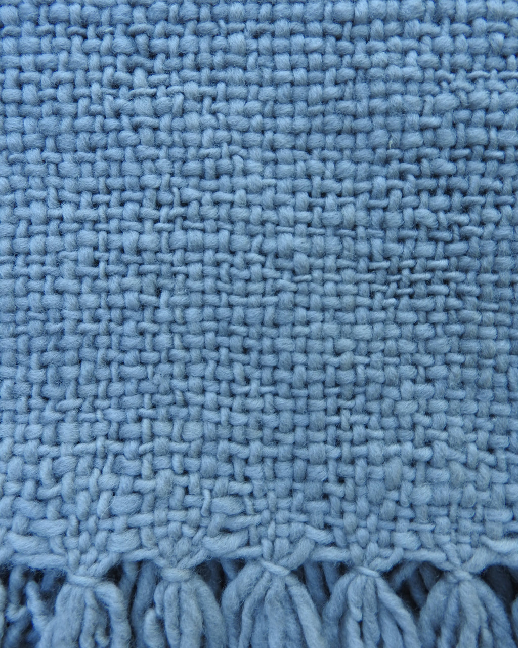Handwoven Merino Wool Scarf | Natural Grey | Teleras Artisan, Argentina