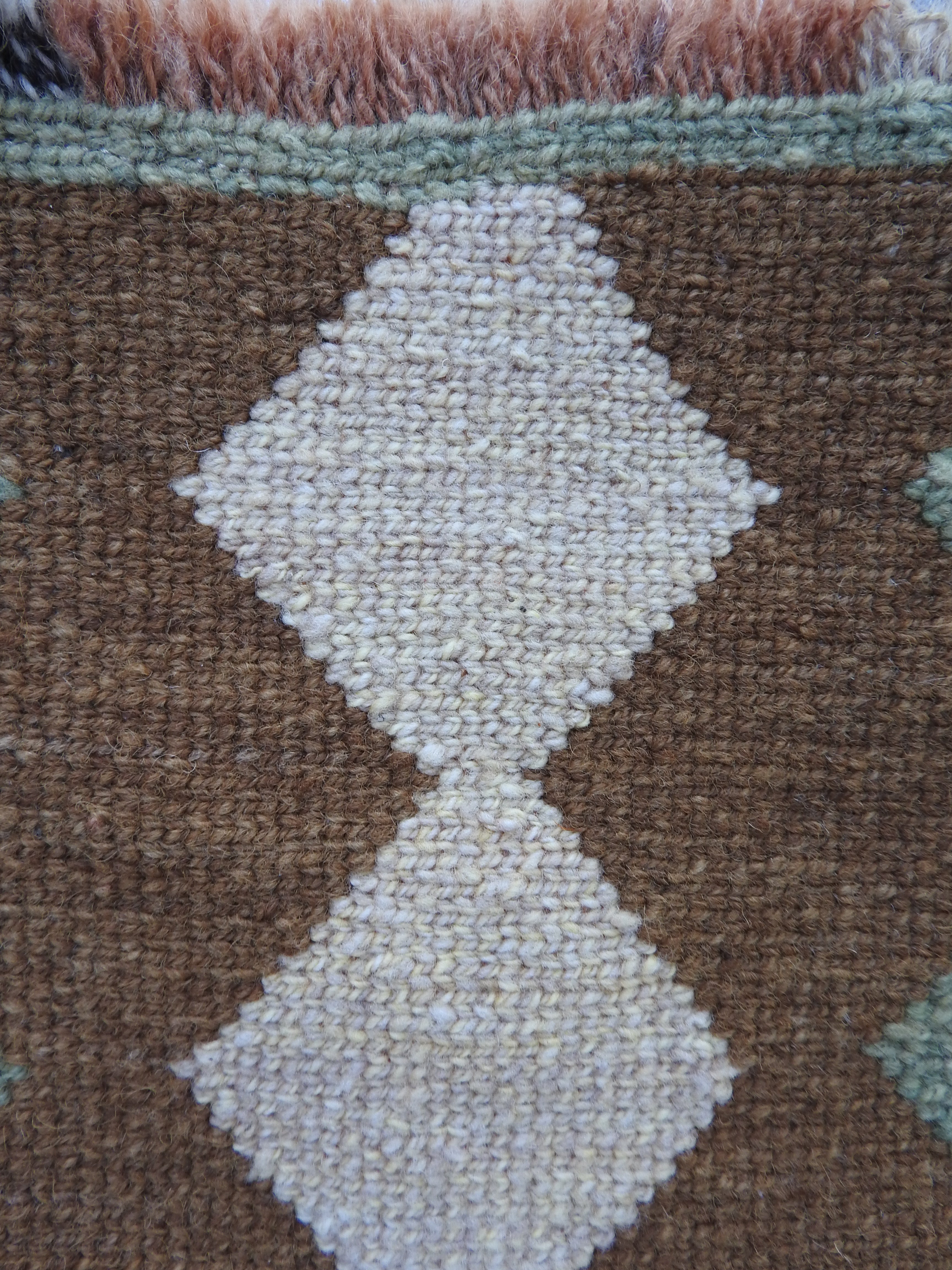 Handwoven Sheep Wool Clutch Envelope | Green Peaks