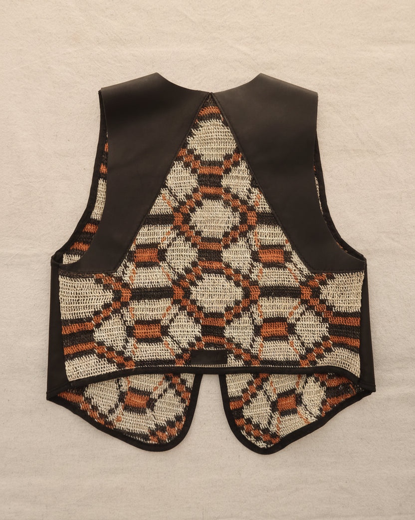 Handmade chaguar vest. Naturally dyed | Orange Eyes