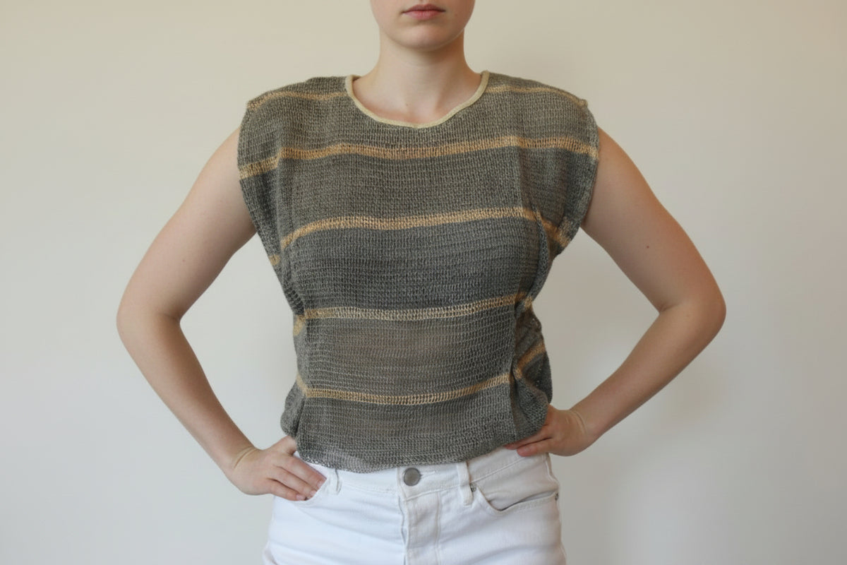 Handmade Chaguar Fiber Top | Stripes Pattern