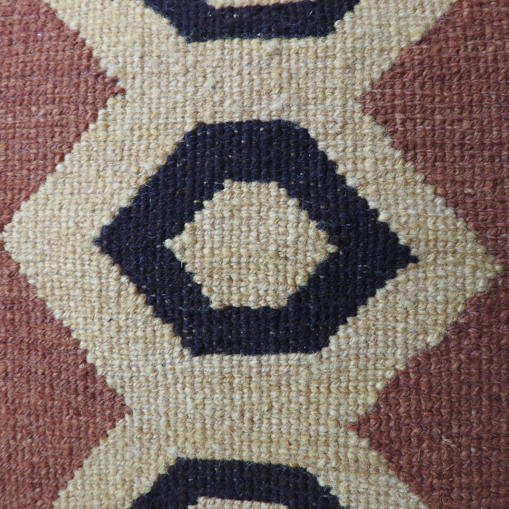 Handwoven XL Wool Cushion Cover | Black Eyes Pattern