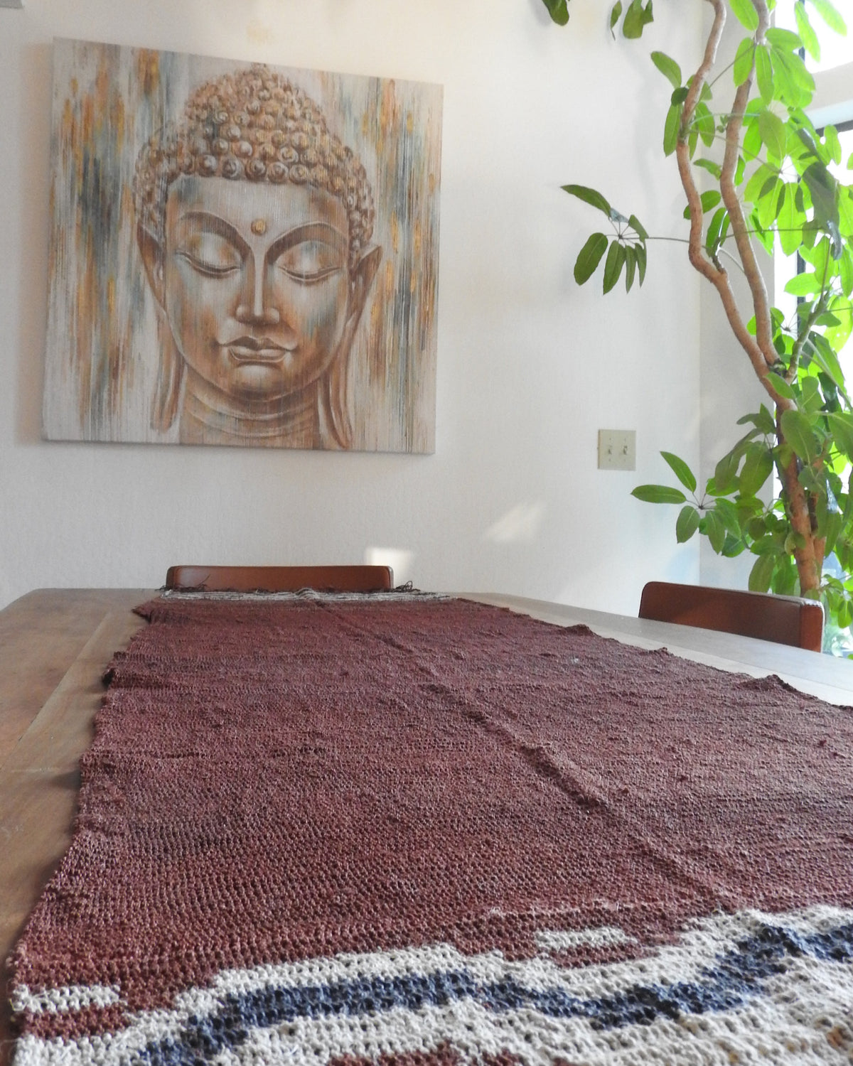 Handmade Chaguar Fiber Table Runner | Chocolate