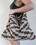 Handmade Chaguar Fiber Shoulder Purse | Geometric Bricks