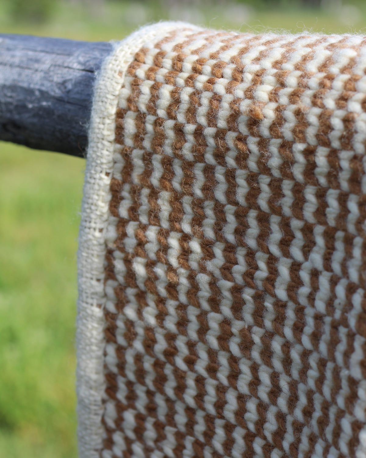 Handwoven Wool Rug | Warm Stripe Pattern